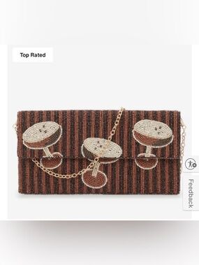 Kelly & Katie Espresso Martini Beaded Clutch